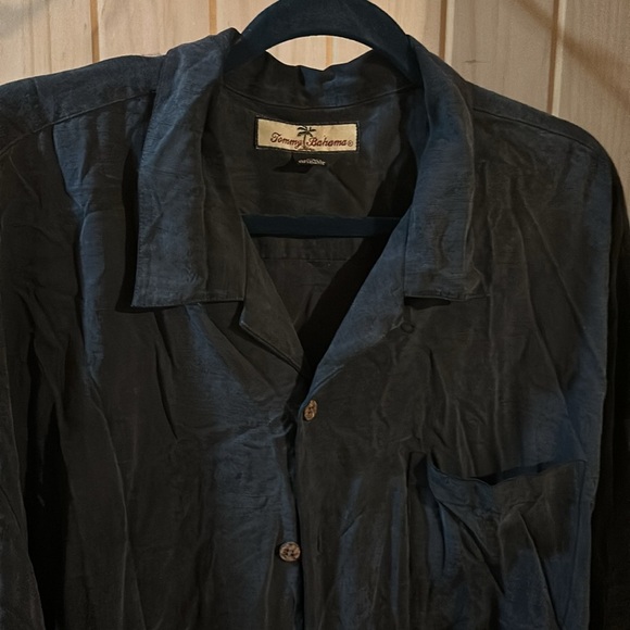 Tommy Bahama Men’s Silk Black Casual Button Up Shirt XL - Picture 2 of 5
